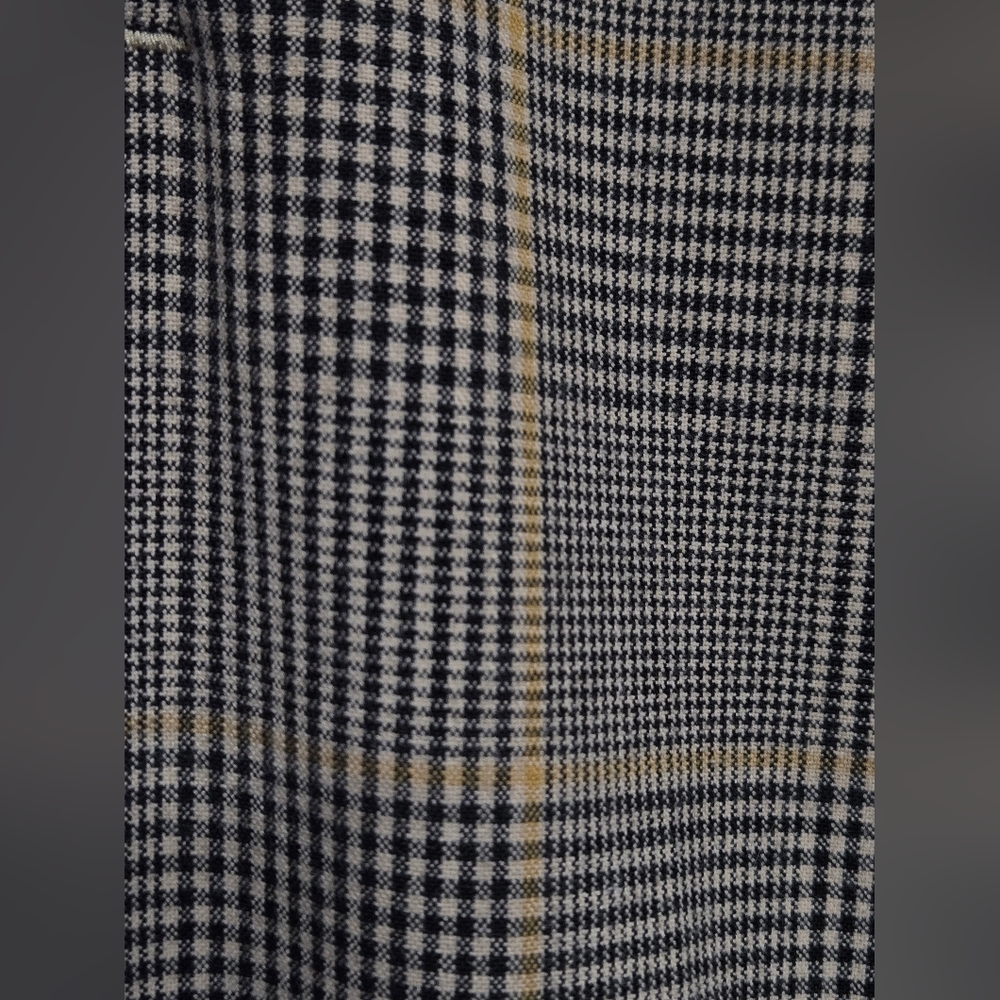 Aritzia Wilfred Darontal Pant Trouser, Plaid Black/Tan/Gold Sz 4 - Picture 4 of 10